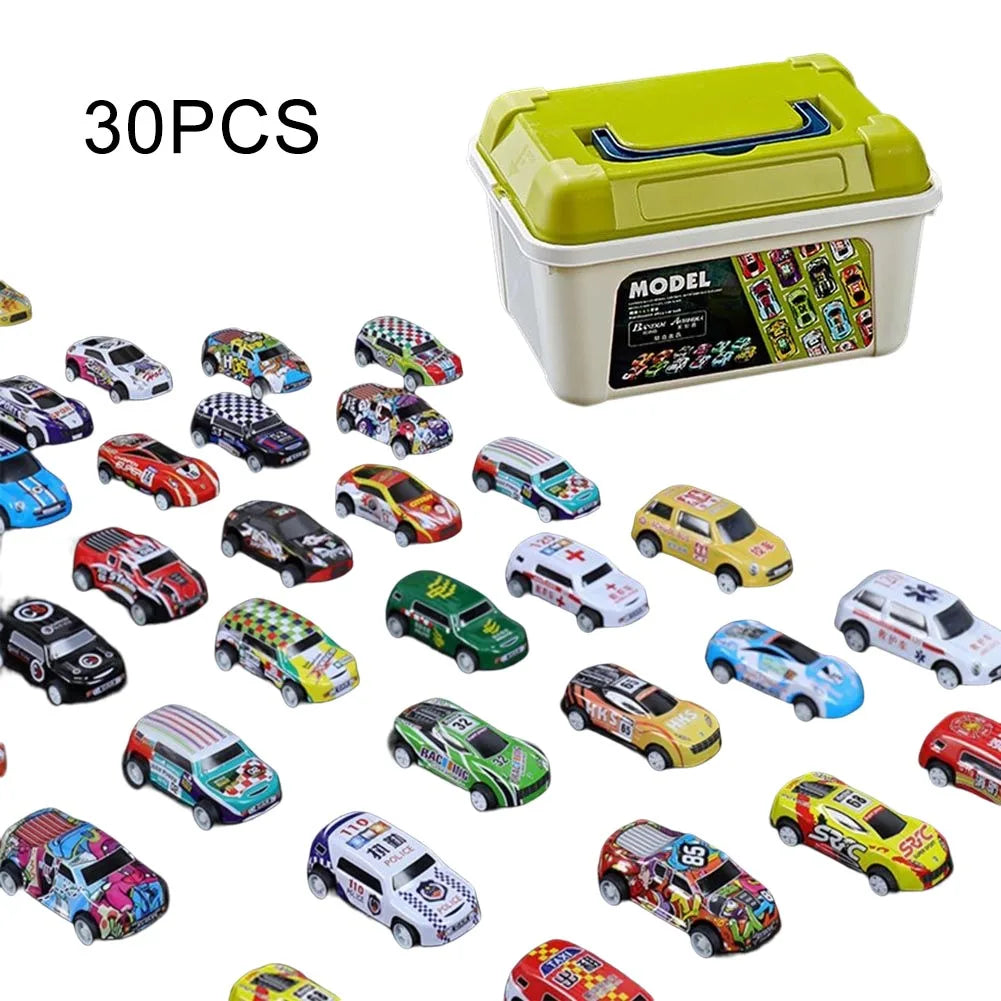 Diecast Mini Alloy Car Model Set with Storage Box