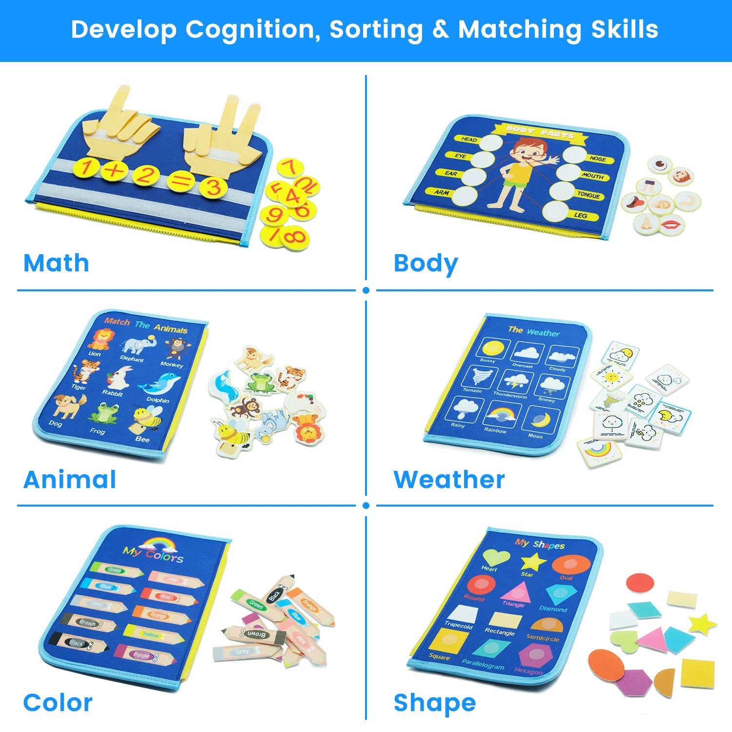 Montessori Busy Board for Toddlers Preschool Learning.