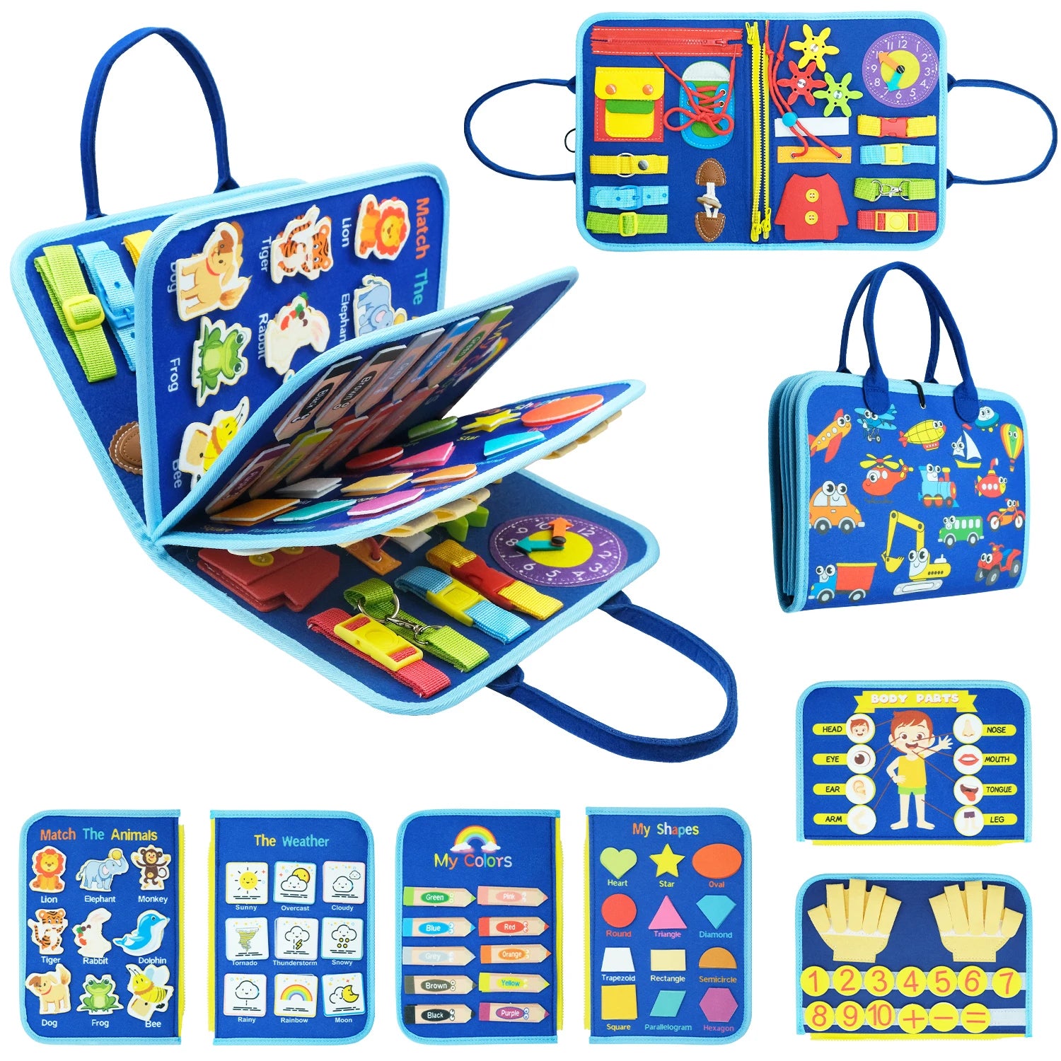 Montessori Busy Board for Toddlers Preschool Learning.